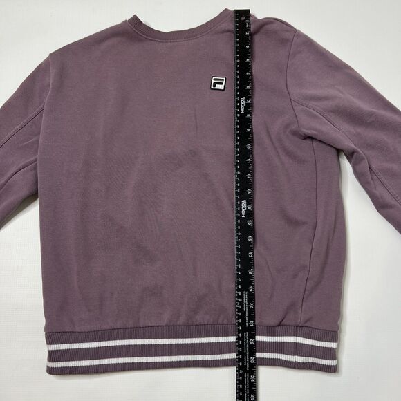 FILA Light Purple Crew Neck Sweatshirt, Striped, Womens Size Medium, Logo Patch - Picture 5 of 9